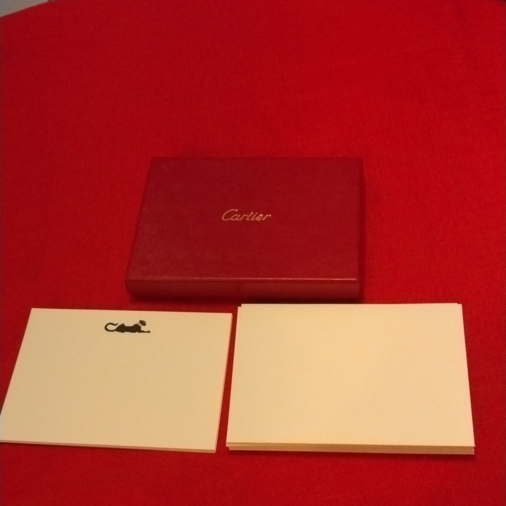 Cartier envelopes and cards with a beautiful Cartier box